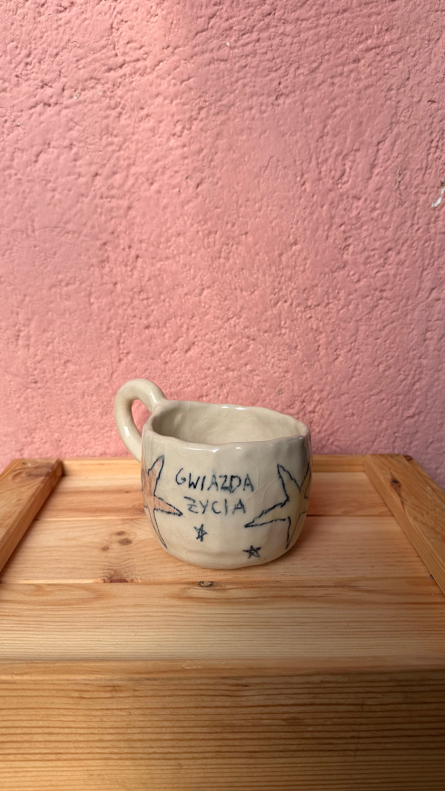 Ręcznie malowany kubek Gwiazda Życia
