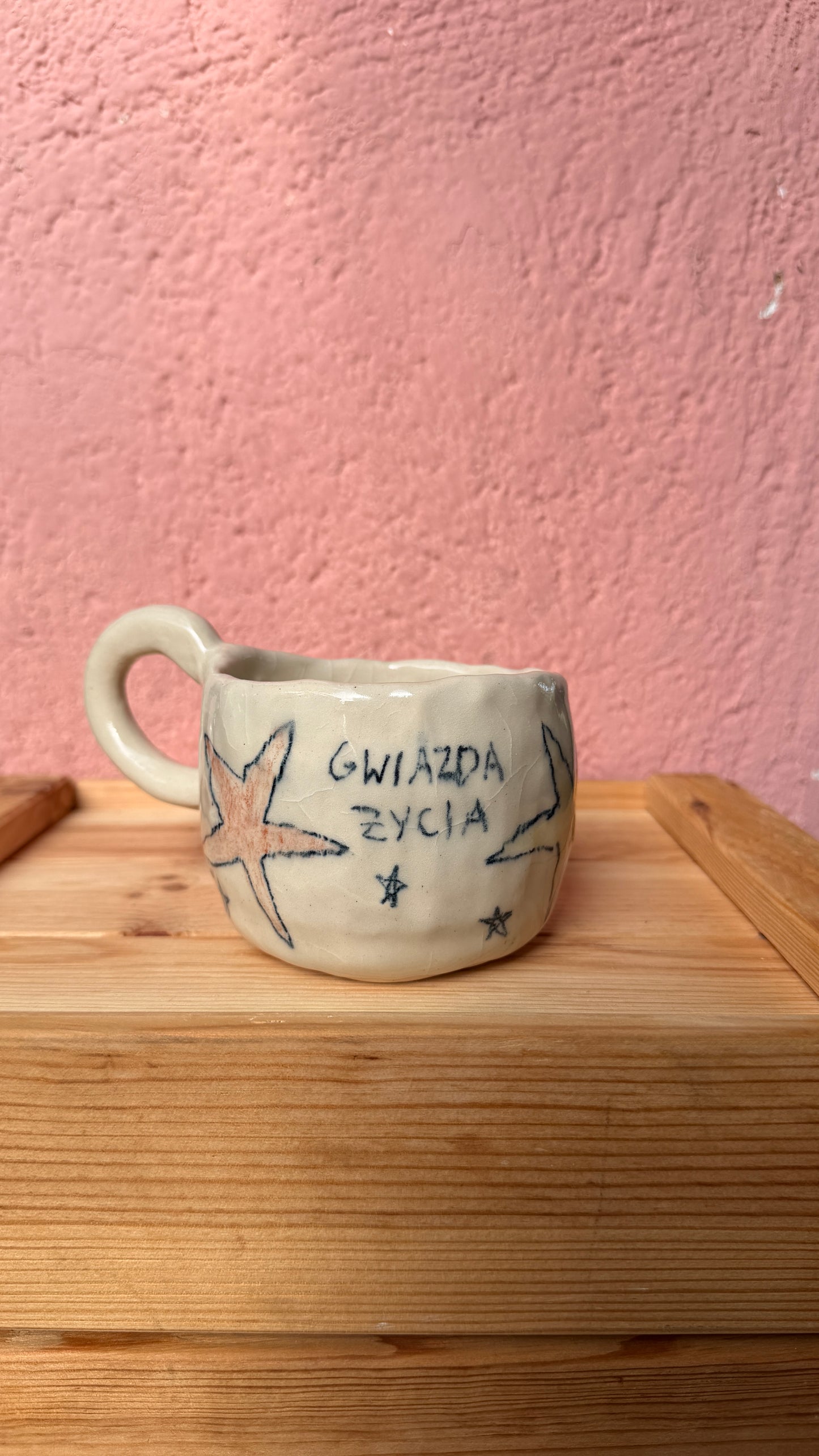 Ręcznie malowany kubek Gwiazda Życia