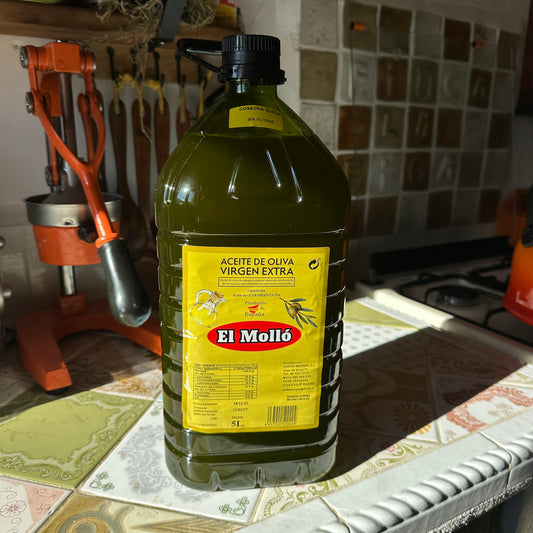2025 5L Niefiltrowana Oliwa Extra Virgin El Mollo